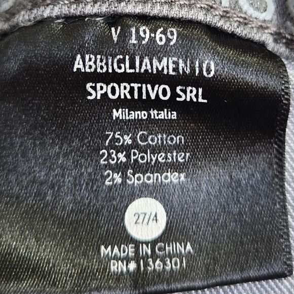 VERSACE 19V69 ABBIGLIAMENTO SPORTIVO  gray jeans size 4 / 27  19-69 - Picture 5 of 12